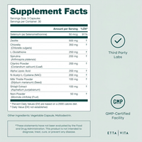 Capsules de désintoxication pour nettoyage du foie pour adulte Détox des métaux lourds Gut Health & Energy NAC Chlorella Spirulina Milk Thistle & Shilajit