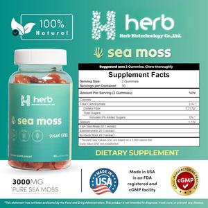 Gomitas de musgo marino irlandés de etiqueta privada, minerales de desintoxicación de impulso de energía de apoyo inmunológico con raíz de bardana Bladderwrack - Product Image 4