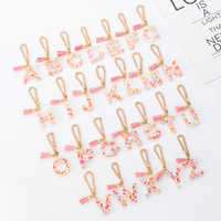 Mode 26 anglais lettre résine porte-clés anglais lettre porte-clés mignon Alphabet pendentif porte-clés cadeau