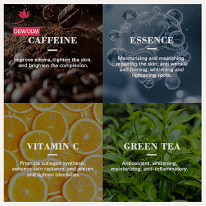 プライベートラベルナチュラルオーガニックスムースシワが明るくなり、アイローラーセラムの下でダークサークルカフェインアイセラムを減らします - Product Image 3