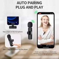 Microphone Lavalier sans fil portable K9 micro de réduction de bruit C pour la diffusion en direct YouTube TikTok Facebook Live IPhone/Android