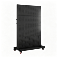 Étagère mobile porte-outils en panneau perforé, organisateur de vis pour atelier, support d'entretien, chariot à outils, présentoir