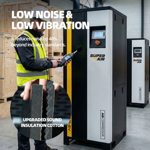 Compresor de Tornillo Portátil Super Air PMVF de 7.5KW 10HP 220V con Secador para Taller de Reparación Automotriz Integral y Servicio de Neumáticos Vertical - Product Image 2