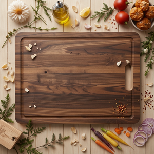 Tabla de Cortar de Madera de Teca Ecológica y Duradera con Ranura para Jugo, Apta para Lavavajillas, 1.5 cm de Grosor, Forma Rectangular - Product Image 2