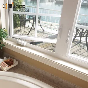 French Style High Quality Tempered Glass Exterior UPVC PVC Flush Pella Casement Window