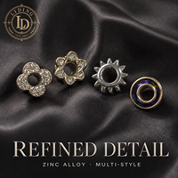 Œillets décoratifs en alliage de zinc pour sacs, chaussures en cuir, vêtements, boutons œillets métalliques 12-13mm, vente en gros