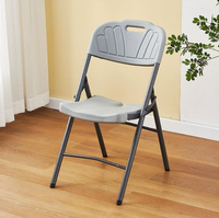 Chaise pliante en plastique HDPE de qualité alimentaire avec structure en acier, chaise de banquet, chaise d'extérieur pour mariage, fête, restauration, événement, jardin, lieu de réception