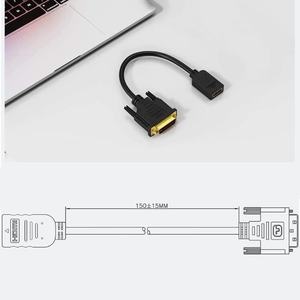 สายอะแดปเตอร์ <span class=keywords><strong>DVI</strong></span> 24+1 แบบสองทิศทาง คุณภาพพรีเมียม ตัวผู้เป็นตัวเมีย <span class=keywords><strong>HDMI</strong></span> ชุบทอง สำหรับจอคอมพิวเตอร์และโปรเจคเตอร์ รองรับความละเอียด 4K30Hz - Product Image 3