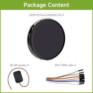 Waveshare ESP32-S3 Pantalla Táctil Redonda AMOLED de 1.32 Pulgadas, Placa de Desarrollo de 466*466 Píxeles QSPI, Compatible con Wi-Fi y Bluetooth 5 K732 - Product Image 3