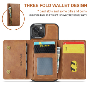 Porte-cartes magnétique en gros Porte-monnaie à fermeture éclair Étui en cuir à fermeture éclair Étui en cuir pour Iphone 11 11 Pro Max 12 13 14 15 - Product Image 2