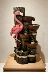 Fontaine murale à plusieurs niveaux Flamingo avec éclairage LED - Product Image 4