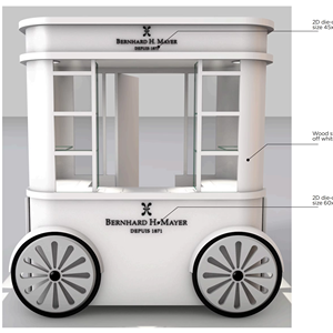 Chariot de vente ambulante pour glaces/café/jus/hot-dogs, tricycle alimentaire, chariot de vente ambulante dans la rue - Product Image 1