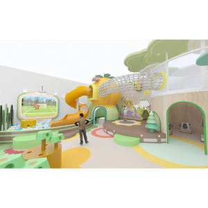 Parc d'attractions sur le thème des plantes, aire de jeux pour enfants, équipement de jeux doux avec fosse à balles et fonction d'escalade - Product Image 4