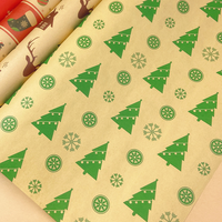 Rouleau de papier cadeau personnalisé en gros, feuille de papier d'emballage pour la décoration de cadeaux, rouleau de papier artisanal
