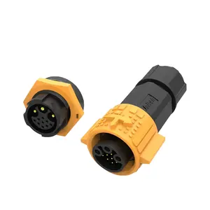 Jnicon M19 14 16 Pin Connector Waterproof IP67 For Communication Surveillance Equipment Outdoor Wire Cable Connector