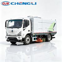 Camion balayeuse routière électrique pure Foton 12 tonnes, batterie CATL 162 kWh, lavage et balayage tout-en-un pour le nettoyage des routes