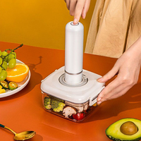 Boîte de conservation d'aliments, avec couvercle de Table, fraîcheur et économie sous vide, récipient de préparation-repas avec pompe automatique Rechargeable
