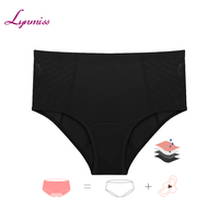 Culotte menstruelle en dentelle 4 couches, taille Us, en coton détachable personnalisé pour femme