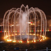 Fuente Musical Danzante Moderna y Elegante para Espacios Acuáticos, Diseño de Modelo 3D, Fuente de Acero Inoxidable para Espectáculos Acuáticos en Lagos y Parques
