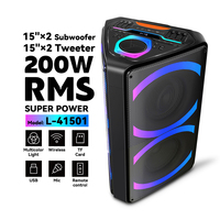 Nouvelle Enceinte de Fête Sans Fil 200W Haute Puissance à Moule Exclusif, Système Sonore Portable sur Chariot avec Lumières RGB