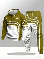 Ensemble 2 pièces de survêtement homme 2025, style Harajuku, design artistique créatif, impression 3D, luxe léger, coupe moderne ajustée