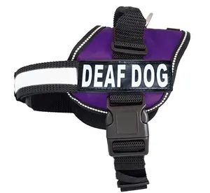 Réglable réfléchissant respirant doux rembourré sourd chien gilet prévenir Acciden aveugle harnais pour animaux de compagnie de votre chien à l'avance rubans