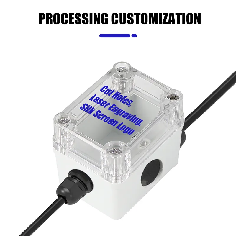 Szomk Ip67ไฟฟ้าขนาดเล็กตามสั่งกล่องพลาสติกอิเล็กทรอนิกส์กล่องกันน้ำ