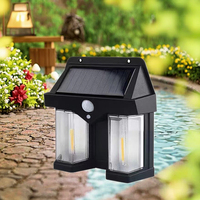 Offre Spéciale étanche LED ampoule à filament solaire appliques murales IP65 jardin extérieur avec capteur de mouvement à induction du corps humain