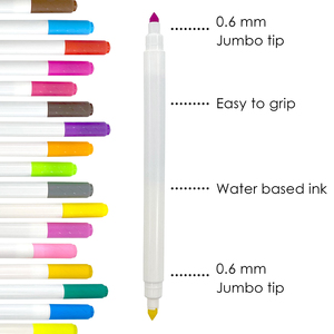 工場カスタムロゴ無毒4.5mmデュアルジャンボチップ水彩ペン洗える学校水色マーカー子供用描画 - Product Image 2