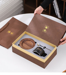 Luxury Ceramics Coffee Gift Set with Wooden Tray Gold <b>Mug</b> and Spoon Handmade Exquisite Design <b>Mug</b> Set Laser Logo - Product Image 4
