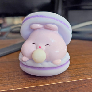 Cute Animal Macaron <b>Bubble</b> Blowing Squishy Toy PVC Stress Relief Prank Toy for <b>Kids</b> Adults - Product Image 5