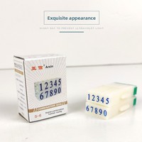 Ensemble de tampons combinés alphabet anglais, date, chiffres et tampons alphanumériques - Série en gros (plastique)