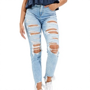 Custom Logo Men's Distressed Skinny <b>Jeans</b> Stretch Denim Pants Wholesale OEM Bulk Factory Direct Supplier High Quality - Product Image 3