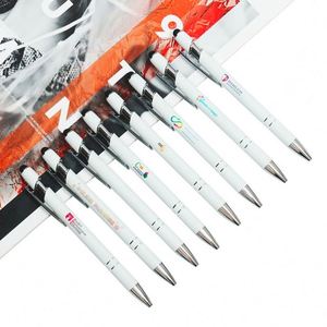 Stylo à bille en aluminium avec logo personnalisé et stylet, stylos promotionnels personnalisés pour les entreprises - Product Image 3