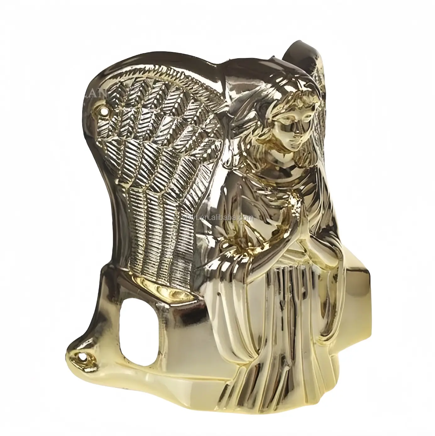 אביזרי ארון מתכת בצורת מלאך בציפוי זהב סט מעודן 19#