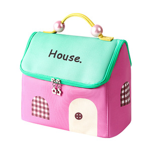 Small House Makeup Bag Large Capacity Portable Cosmetic Storage Bag With Handle Toiletry Bag - Product Image 3
