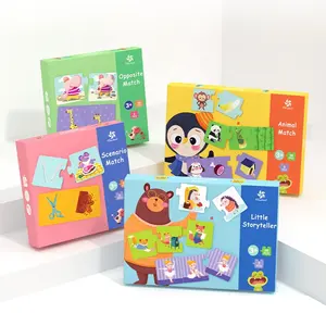 Versand bereit ODM & OEM Kleinkind puzzles Matching Games für Kinder im Alter von 2-5 von Windrad Animals Opposites Seneario Story Teller