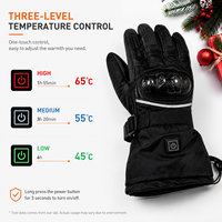 Gants chauffants électriques 5000 mAh pour hommes et femmes, en polyester/coton/métallique, imperméables, compatibles écran tactile, pour le ski et l'hiver