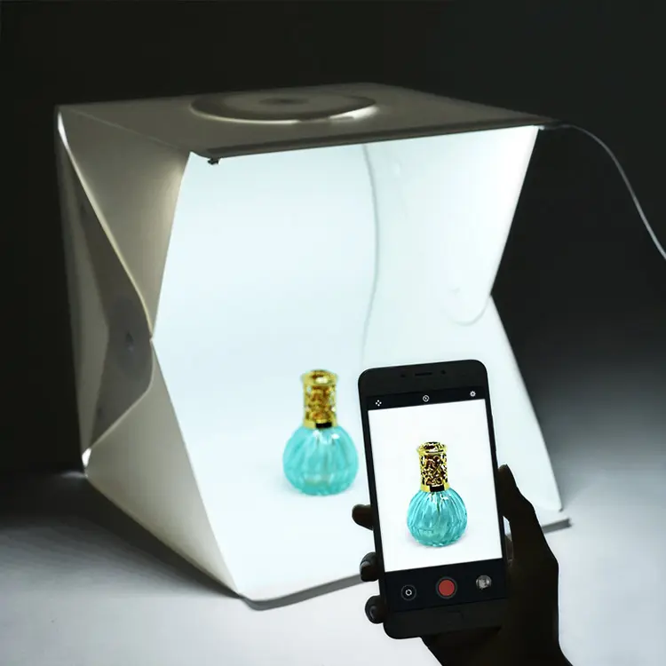 Портативный складной светодиодный мини-Лайтбокс для фотостудии, аксессуары для фотостудии для мобильного телефона или камеры с 20/30/40 см