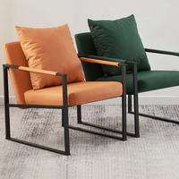 Modernes Chesterfield PU-Ledersofa mit Gestepptem Design Metallbeine Einsitzer - Komfortable Sitzgelegenheit für Wohnzimmer Büro Hotel