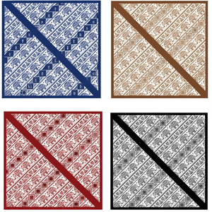 Sciarpa triangolare multifunzionale 60x135 cm con motivo decorativo per uomo e donna, uso esterno - Product Image 2