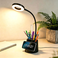 Lampe de bureau flexible en plastique - Hauteur/angle réglables, intensité variable, changement de couleur RVB, LED protectrice pour les yeux, commande tactile, pour lecture et bureau