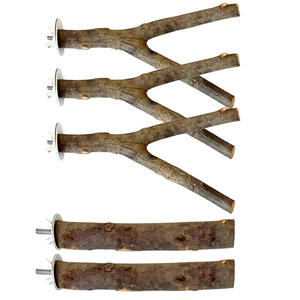 Çevre dostu ahşap yuvarlak papağan kuş oyuncak Log ağaç dalı standı kapalı açık kullanım için tünek ile her mevsim - Product Image 5