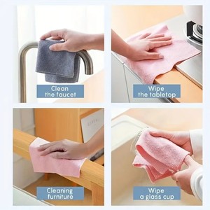 Chiffons de nettoyage en microfibre tricotés warp |   Serviettes enroulées prédécoupées |   Serviettes de cuisine et de voiture réutilisables - Product Image 3