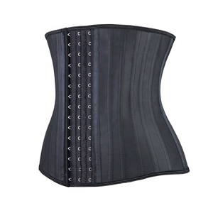 Girovita in seta da 25 ossa in acciaio lisci in lattice modellante aderente in gomma traspirante - Product Image 4