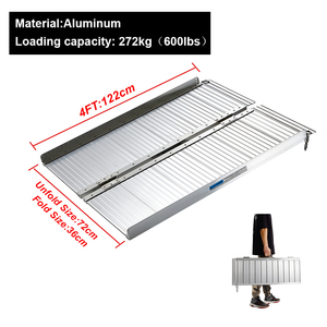 Rampa de carga de aluminio de 4 pies con superficie antideslizante, discapacidad plegable portátil <span class=keywords><strong>para</strong></span> acceso de movilidad de servicios públicos <span class=keywords><strong>para</strong></span> <span class=keywords><strong>discapacitados</strong></span> - Product Image 6