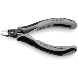 KNIPEX 79 32 125 ESD Cortador diagonal de precisión para electrónica con mangos multicomponentes pulidos de 125 mm - Product Image 2