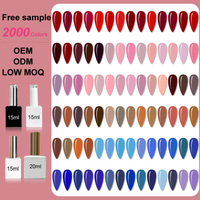 15ml 2000 couleurs gel vernis à ongles rouge gel uv ongles ensemble gel vernis pack manucure ongles