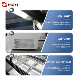 Vetrina Refrigerata da Banco per Gelato Commerciale con Porta in Vetro per Supermercati - Product Image 4