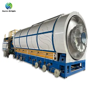 Fully Continuous Rubber Waste Tyre Plastic Recycling Carbon Black Pyrolysis Machine